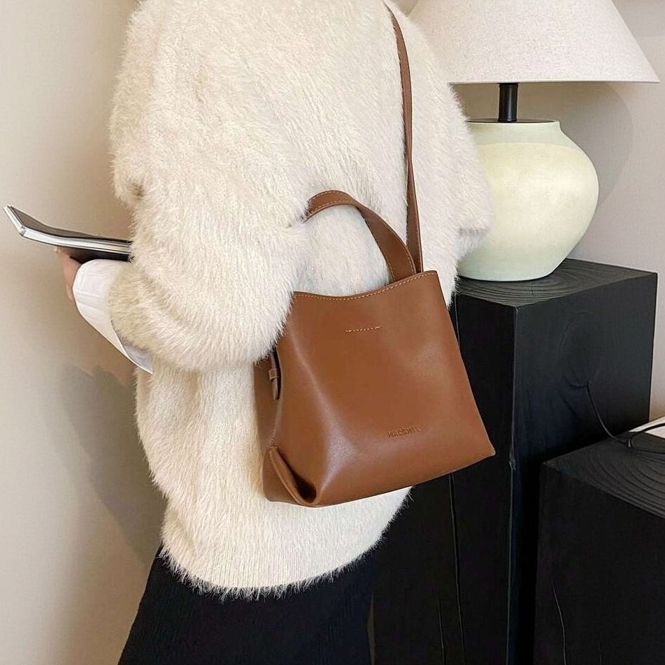 small brown PU leather