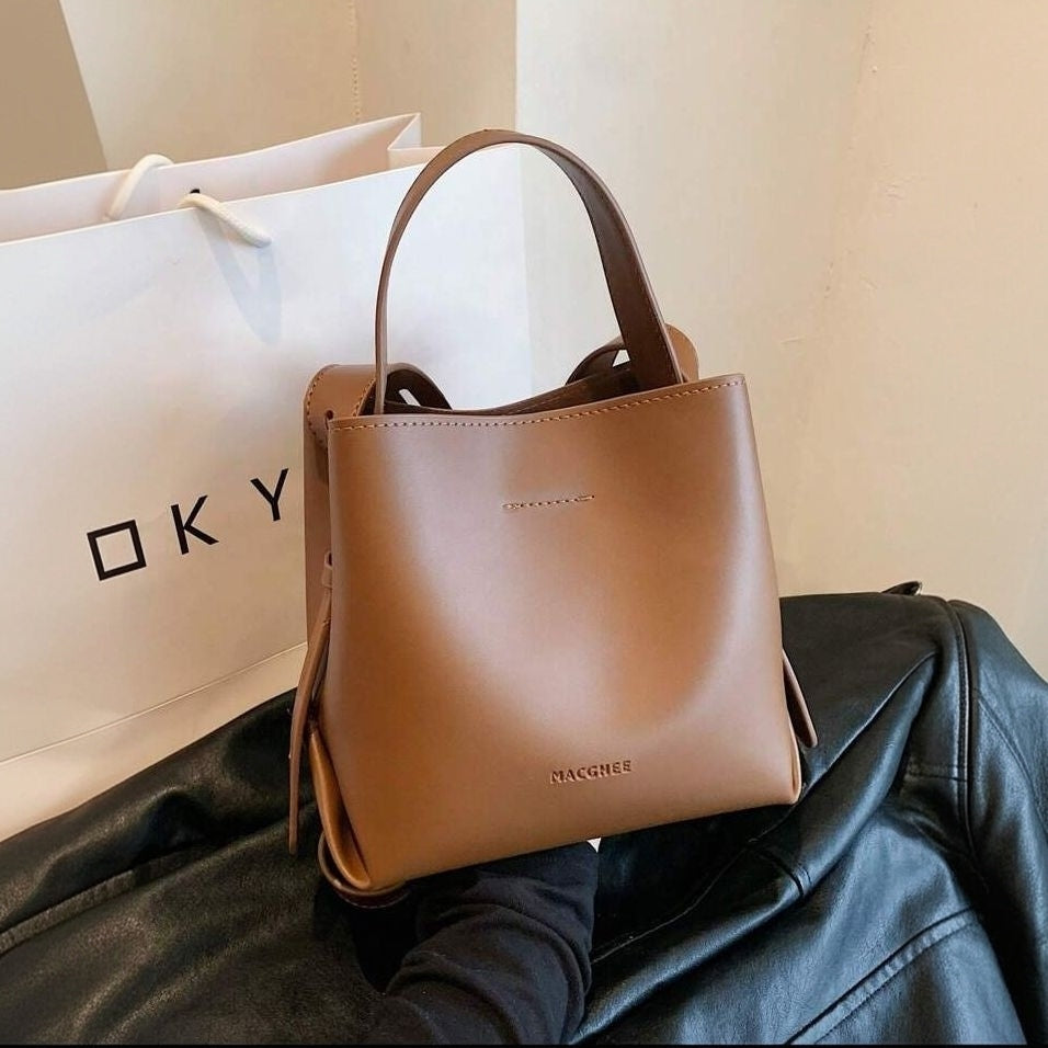 small brown PU leather